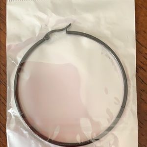 Black hoop earrings